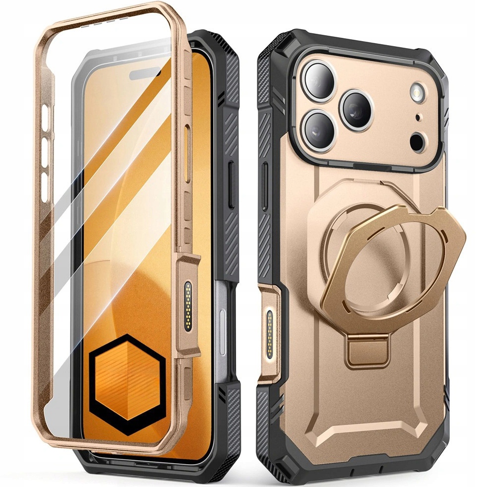 Pouzdro pancéřové Supcase pro iPhone 17 Pro, kryt pro MagSafe se sklem 9H