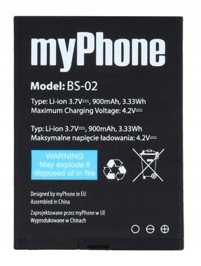 

Oryginalna Bateria MyPhone HALO2 1075 BS-02 900mAh