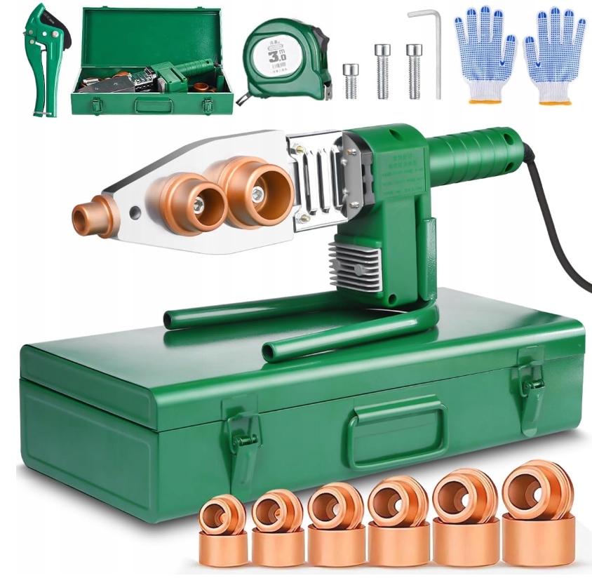 Zgrzewarka Do Rur Pcv Pp 20-63mm 1200W 220V Matryce Zestaw