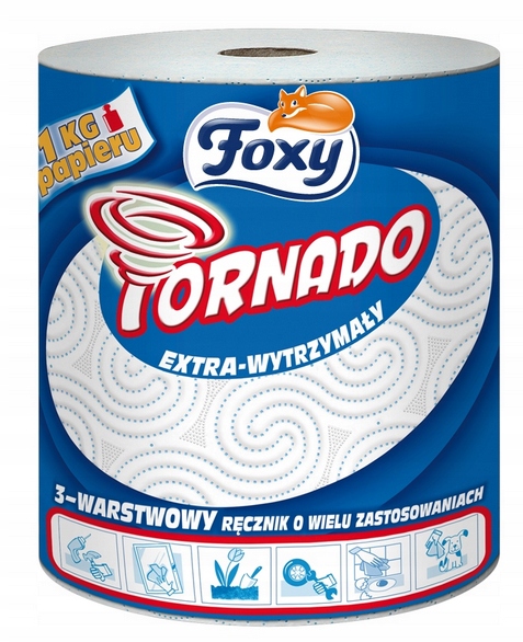 

Ręcznik w roli Tornado Foxy rolka 1kg celuloza 3w