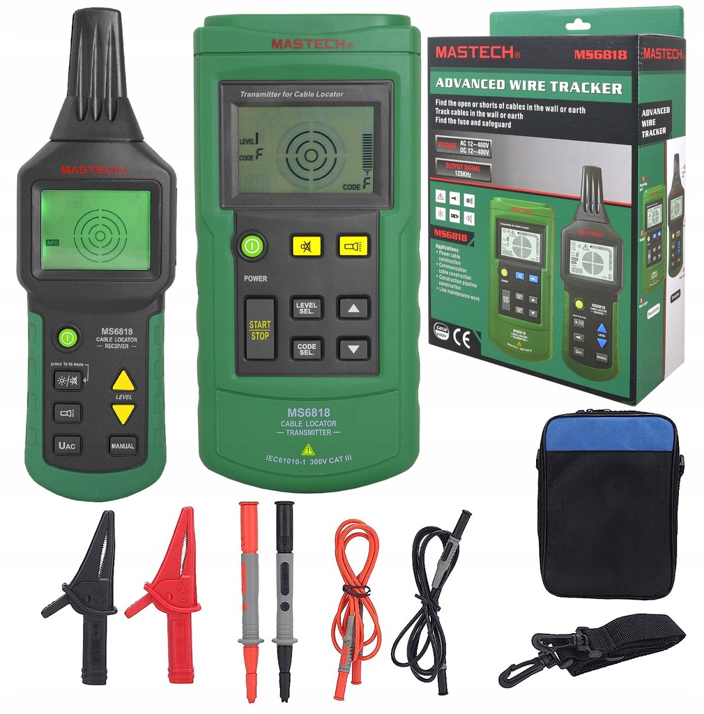 Lokalizator Przewodów Rur I Zabezpieczeń Miernik Detektor Mastech MS6818