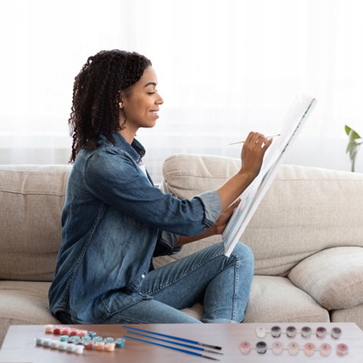 Obraz MALOWANIE PO NUMERACH ZE ZDJĘCIA RAMA DZIECI KOT NA PREZENT 40x50cm Kod producenta Z843