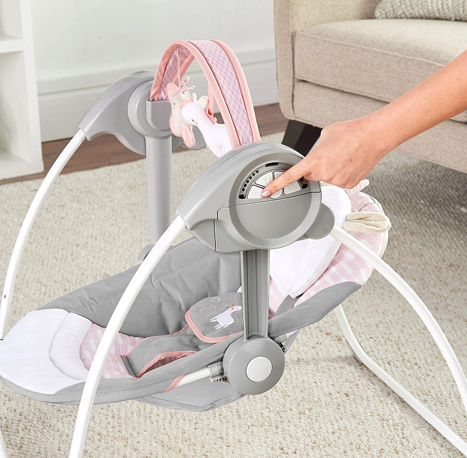 Leżaczek Bujaczek Ingenuity Comfort 2 Flora Waga dziecka 0 - 9 kg