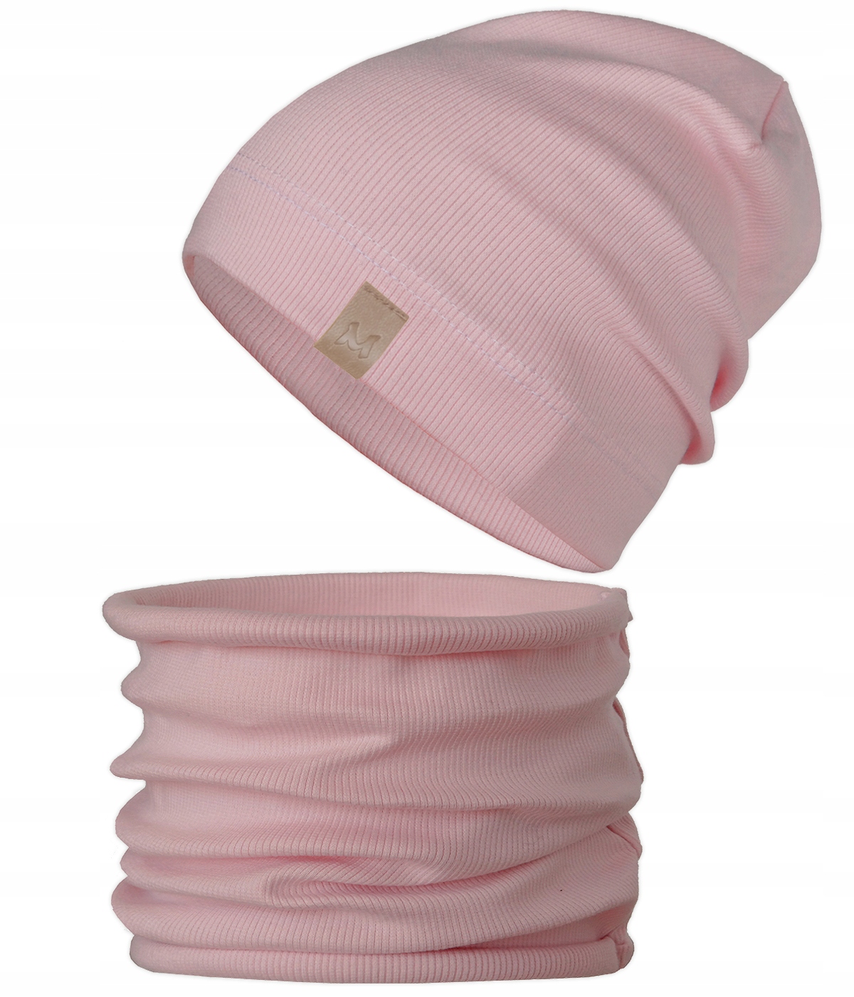 

Komplet Czapka Tuba komin beanie Prążek r. 51-56