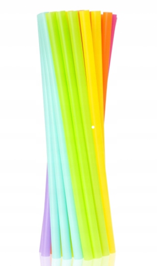 Rurki Plastikowe SŁOMKI do SHAKÓW Kolorowe 18 szt