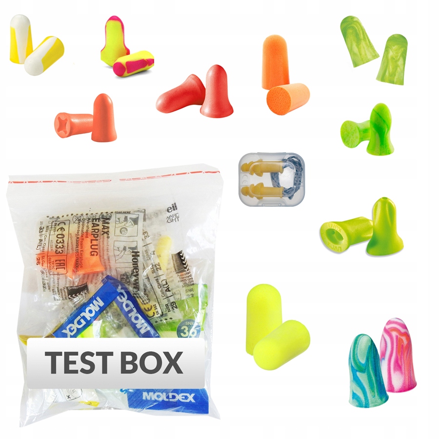 

3Kamido Test Box Zatyczki do Uszu 11 Par Różnych