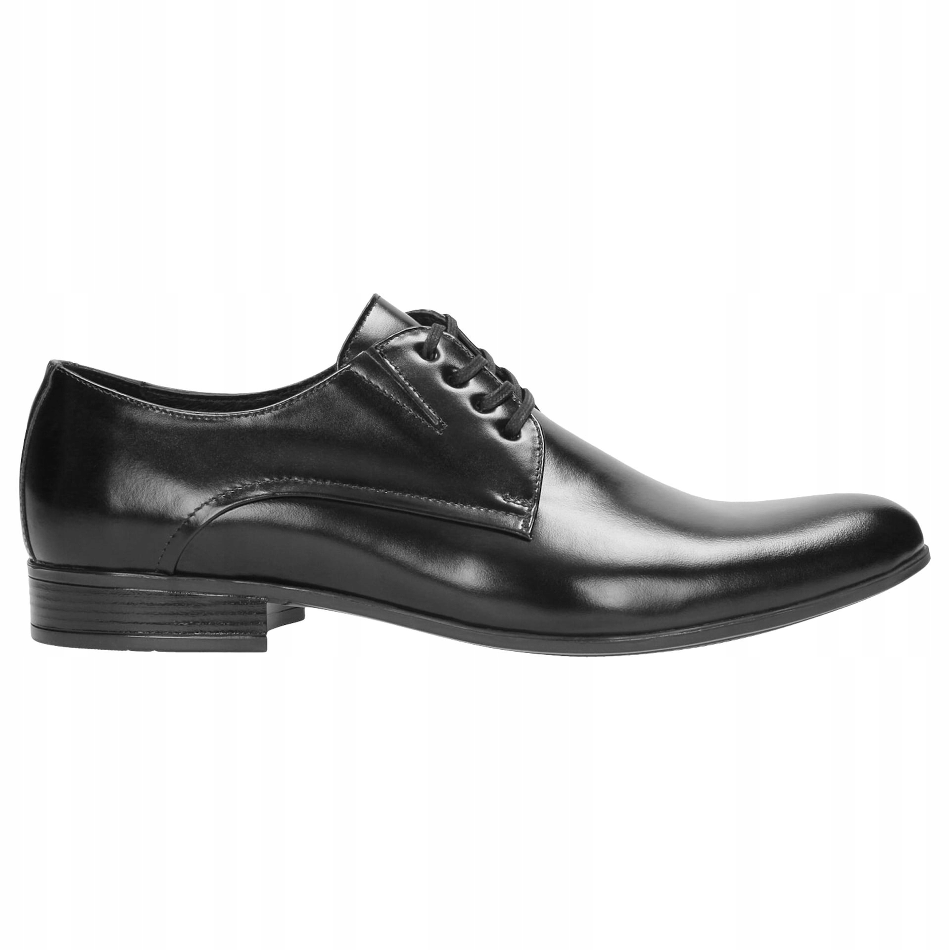 Černé elegantní pánské polobotky z hladké kůže, velikost vel.