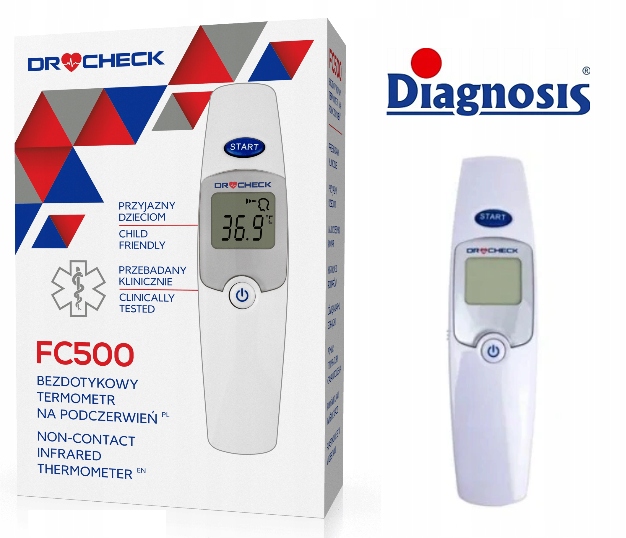 

Termometr bezdotykowy podczerwień Diagnostic FC500