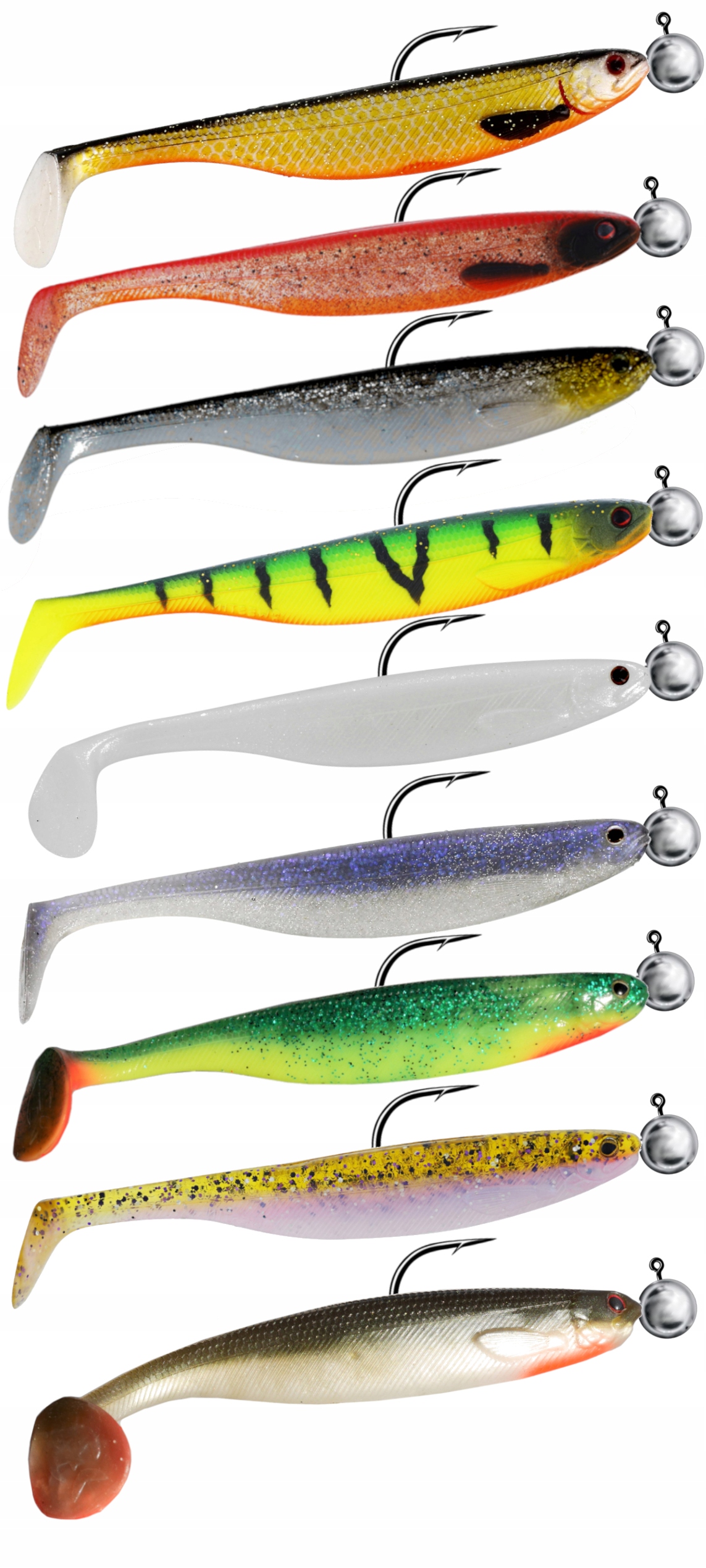 Westin Shad Teez zestaw SANDACZowy 10cm 9SZT uzbrojone przynęty Rtf gumy