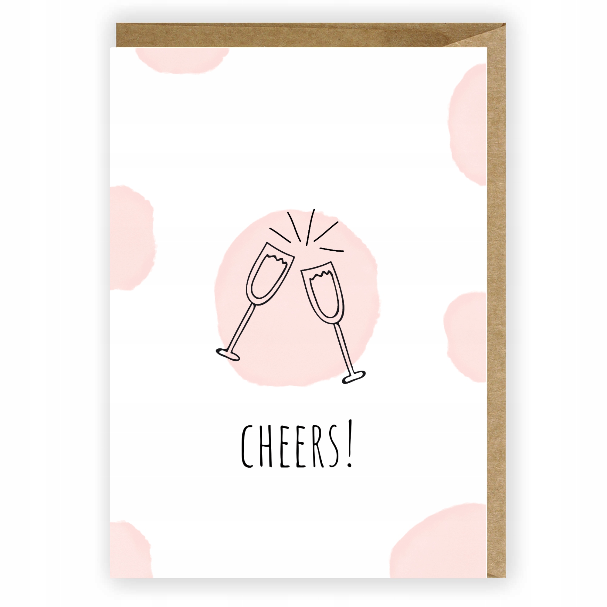 

Kartka okolicznościowa Cheers gratulacje kieliszki
