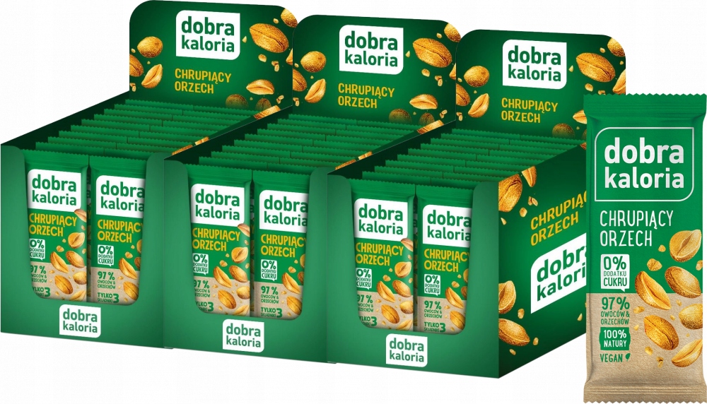 Baton Dobra Kaloria Chrupiący Orzech 35g x60