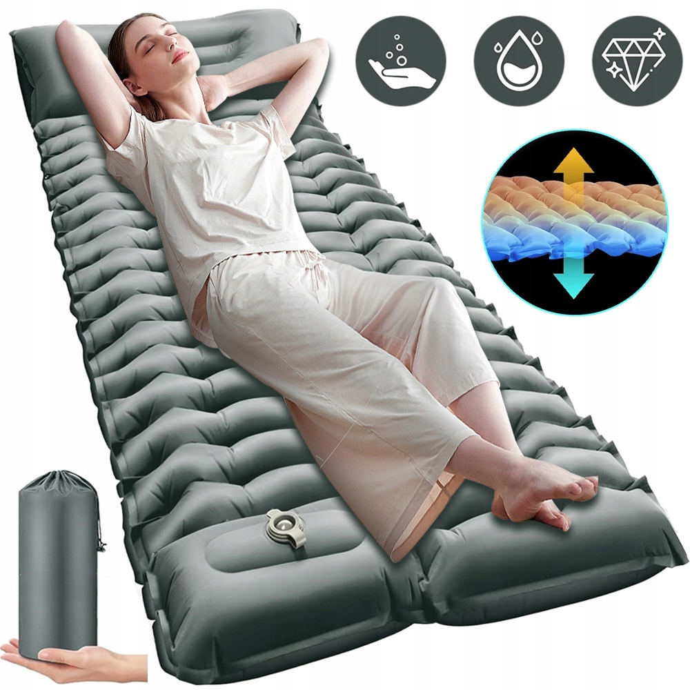 Samonafukovací Karimatka 68*195*10 CM S Polštářkem Pro Kempování A Cestování