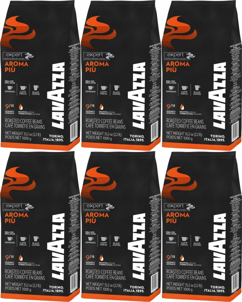 Kawa ziarnista Lavazza Expert Plus Aroma Piu 1 kg x6
