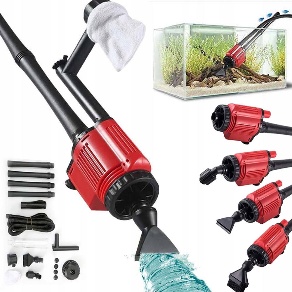 Levně Elektrický Vysavač Sifonový Filtr Pro Čištění Akvária 1800 L/h