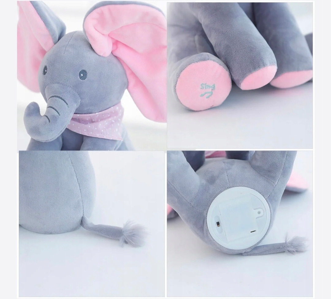 MASKOTKA GRAJĄCA SŁONIK ŚPIEWAJĄCY INTERAKTYWNY SŁOŃ RUSZA USZAMI BATERIE Seria RGE35567