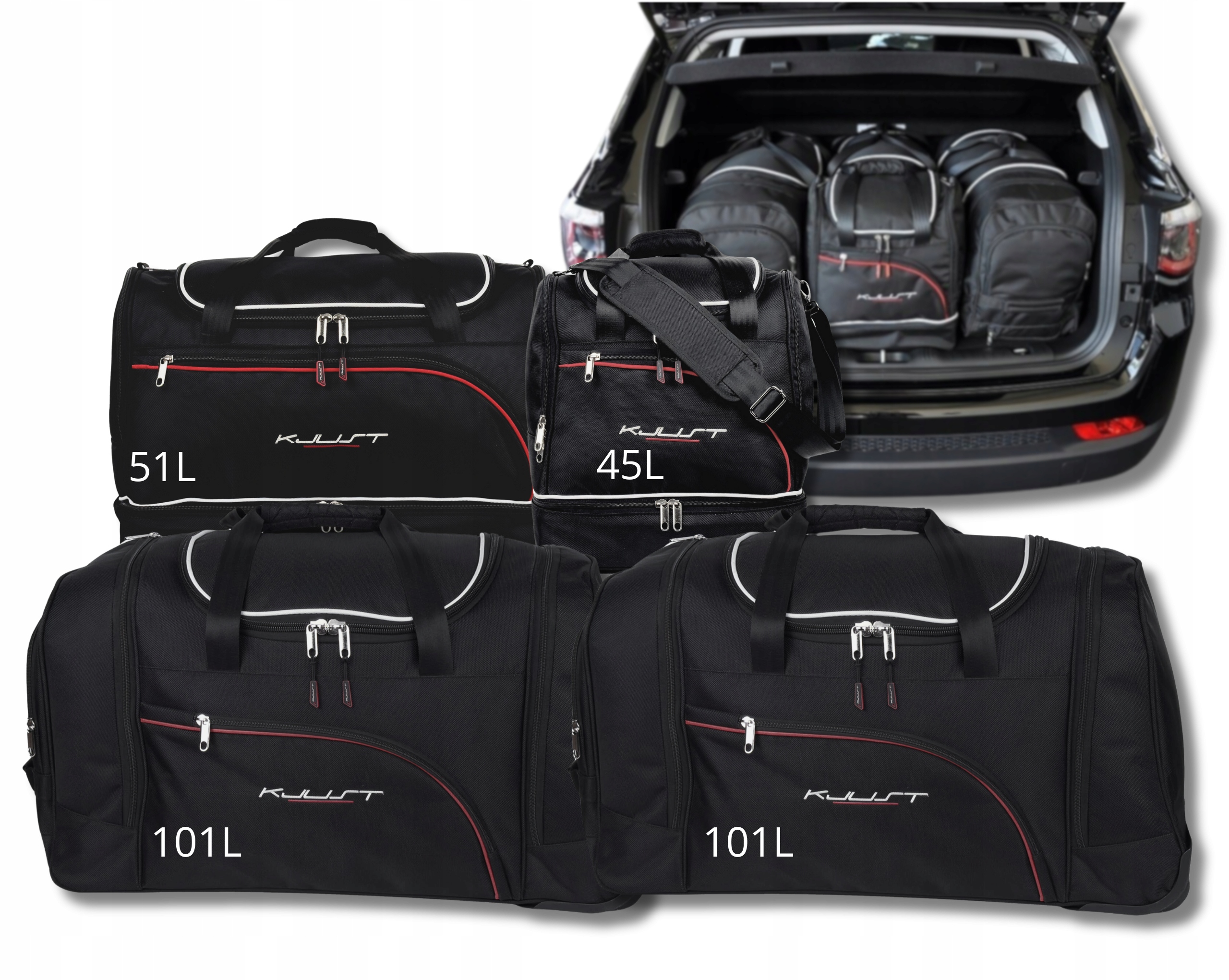 Cestovná Taška Do Kufra Jeep Compass Phev 2020+ 4 ks