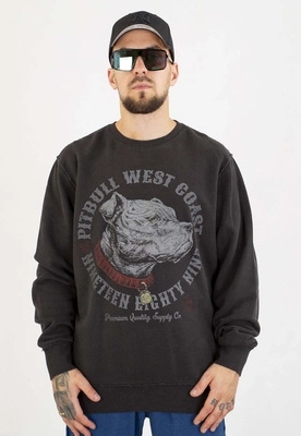 Mikina Pit Bull Bez Kapuce Strenght & Respect washed dark graphite