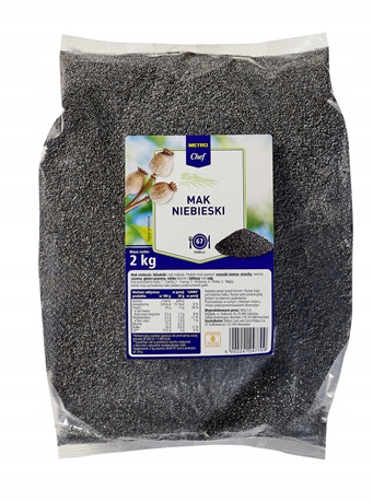 Metro Chef Mak modrý 2 kg, ideální pro pečivo a makovice, vysoká kvalita