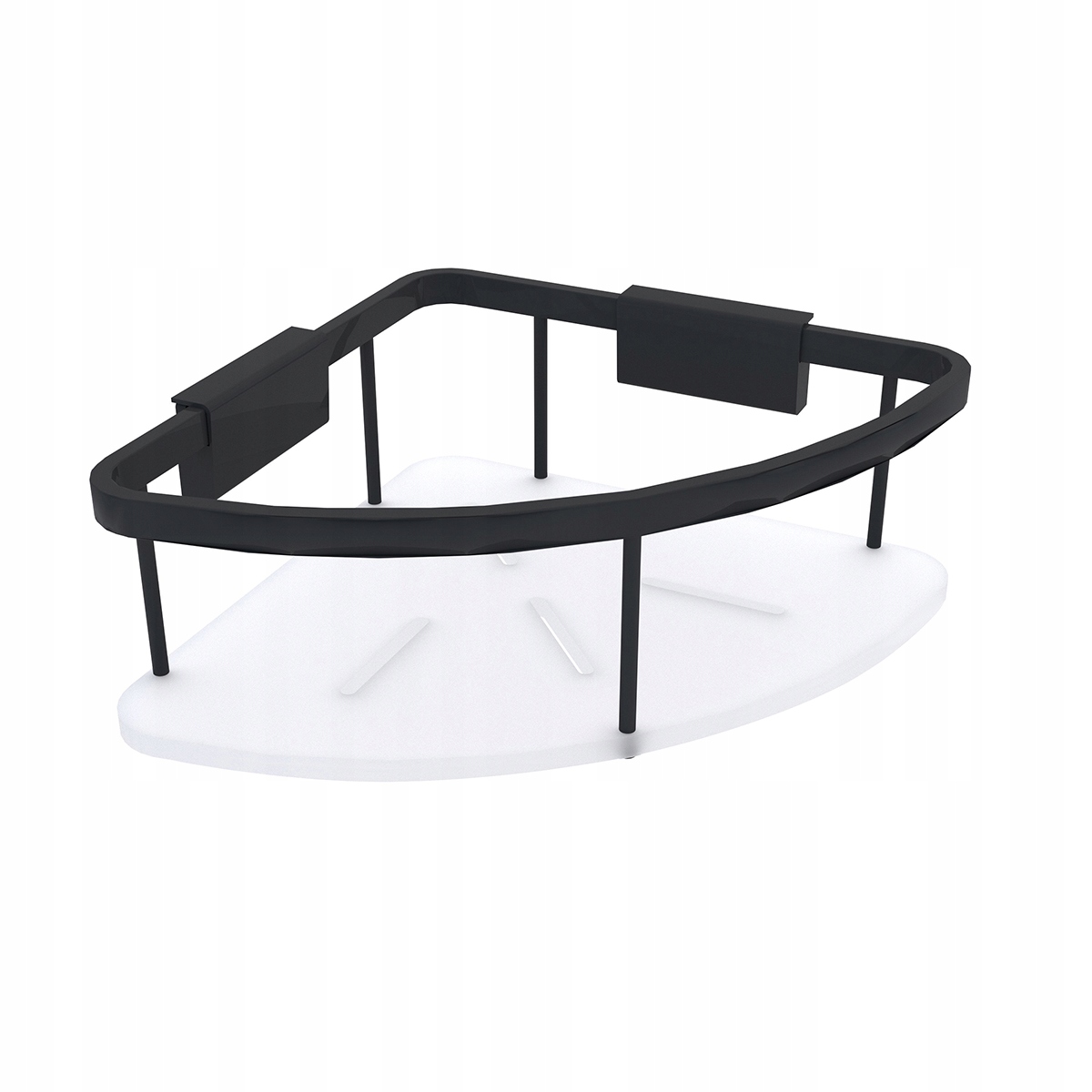 Nimco Kibo Čierna rohová polica nielen do sprchy Ki-14008-B-90