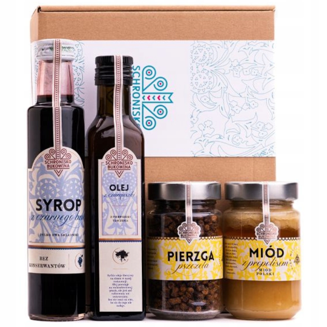 Levně Krabička zabalená do Schronisko Bukowina čaj zavařenina med