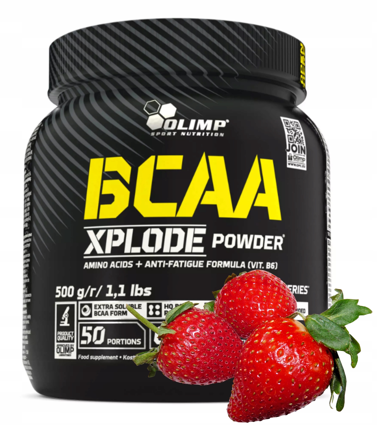 Olimp Bcaa Xplode Powder 500g Jahoda Regenerace Aminokyseliny Masa Svaly