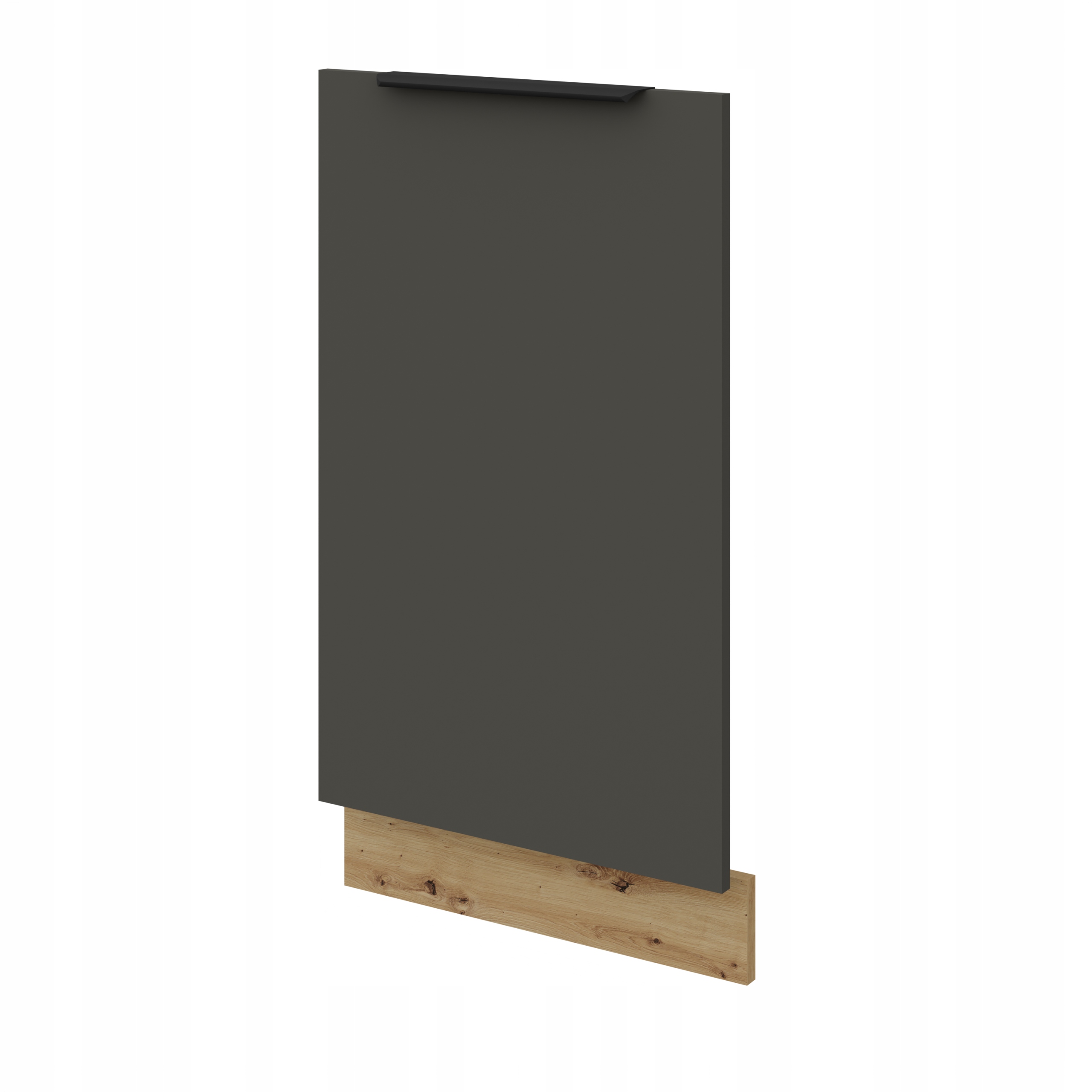 Přední část pro vestavnou myčku nádobí Grafit matná 45 cm, panel pro vestavbu 713 x 446 mm