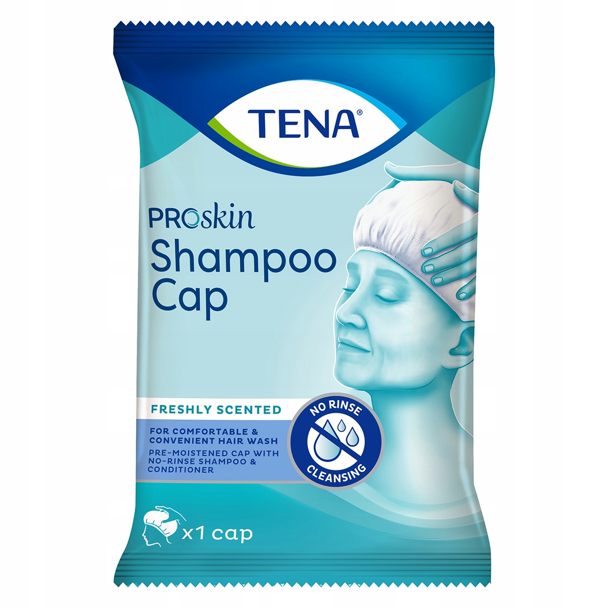 Tena Shampoo Cap czepek myjący włosy z odżywką