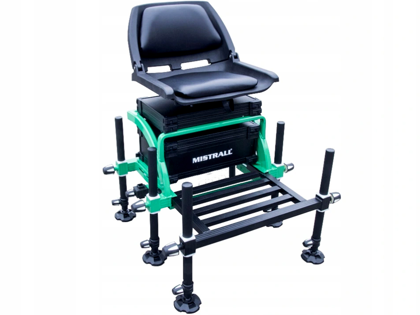 Fotel Mistrall Podest X5 Obrotowe Siedzisko czarny