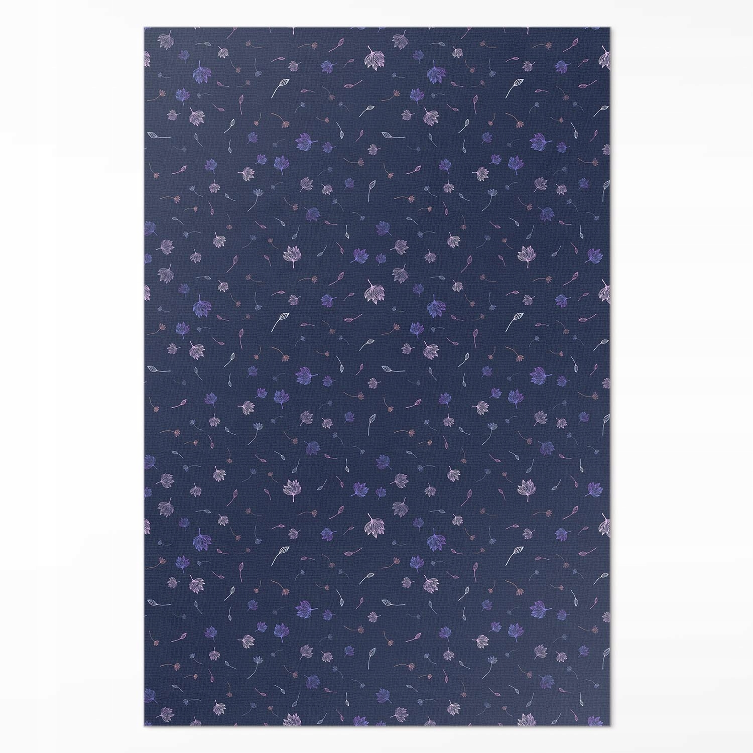 Vodotesný vinylový koberec do kúpeľne poľné kvety boho 80x120 cm