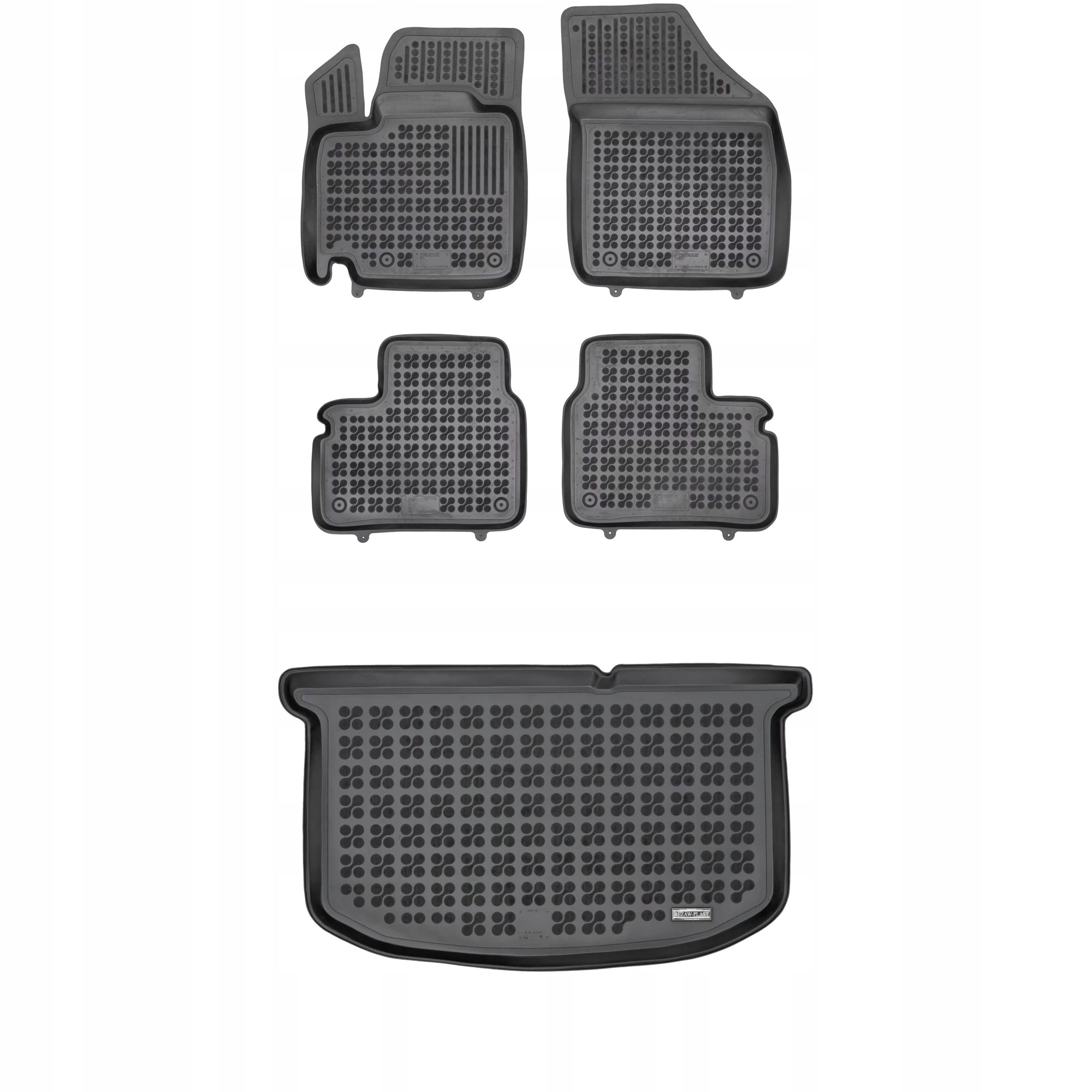 Gumová sada koberčekov a rohože Suzuki Ignis III od roku 2016 bez nastaviteľnej zadnej časti