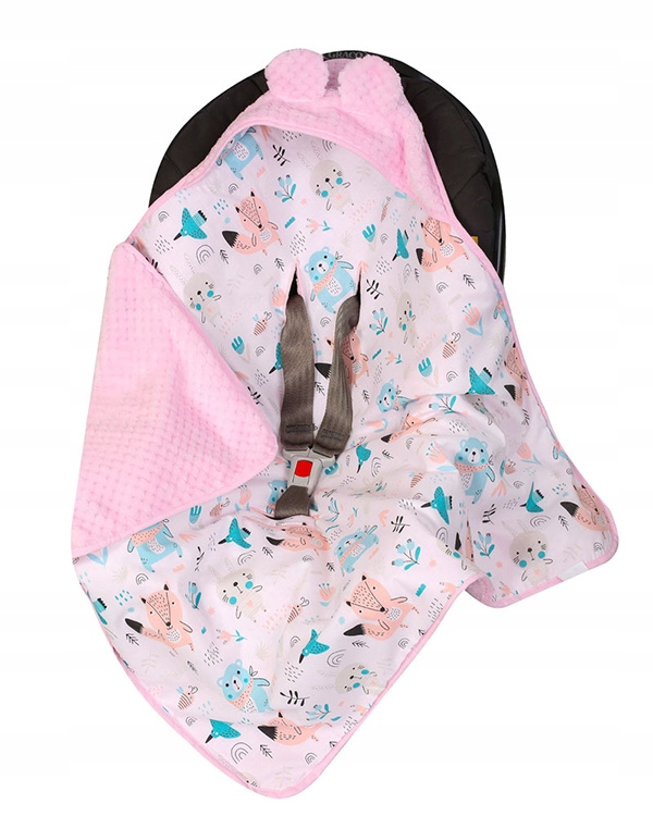 

Otulacz Kocyk Fotelika Nosidełka Z Kapturem 80X80