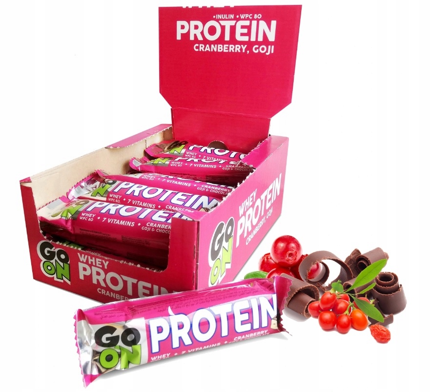 Levně Tyčinka Go On Brusinkový Protein Sante 24X50G