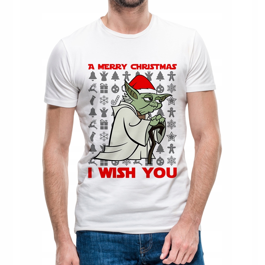 KOSZULKA NA MIKOŁAJA MĘSKA MIKOŁAJKI YODA |L Marka inna