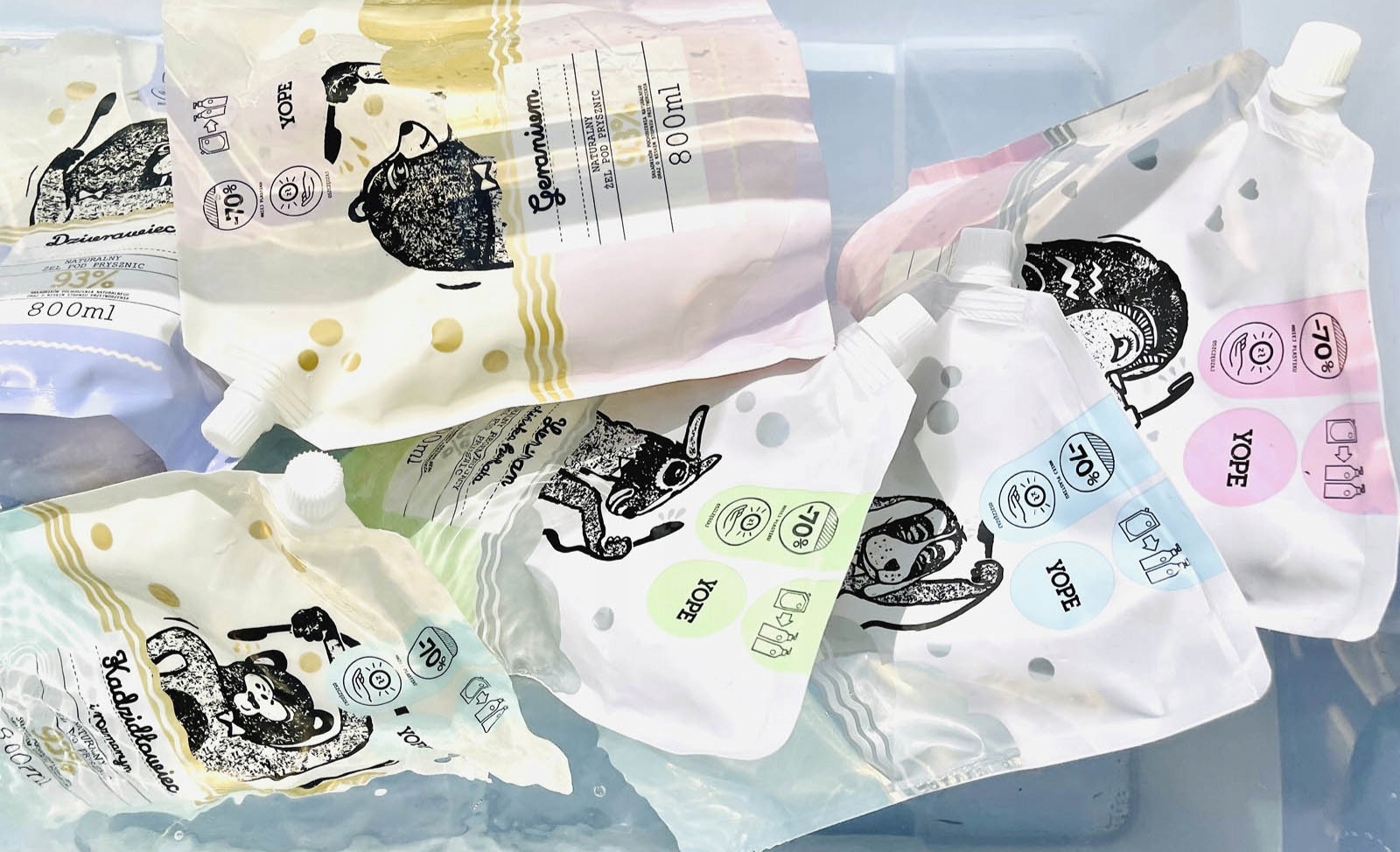 YOPE Żel pod prysznic Geranium REFILL 800 ml Pojemność 800 ml