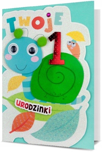 

na Roczek Kartka pięknie zdobiona H1642