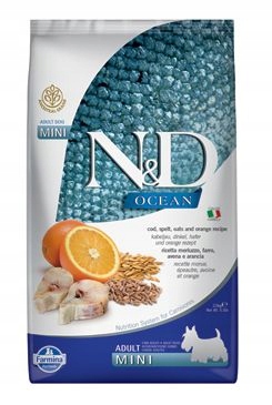 Levně N&d Ocean Dog Lg Adult Mini Codfish & Orange 2,5kg