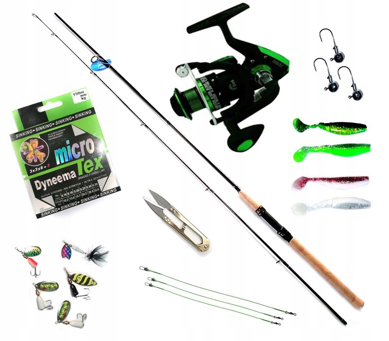 Rybářská Sada Spinning Naviják Szczupak Candacz Bonus