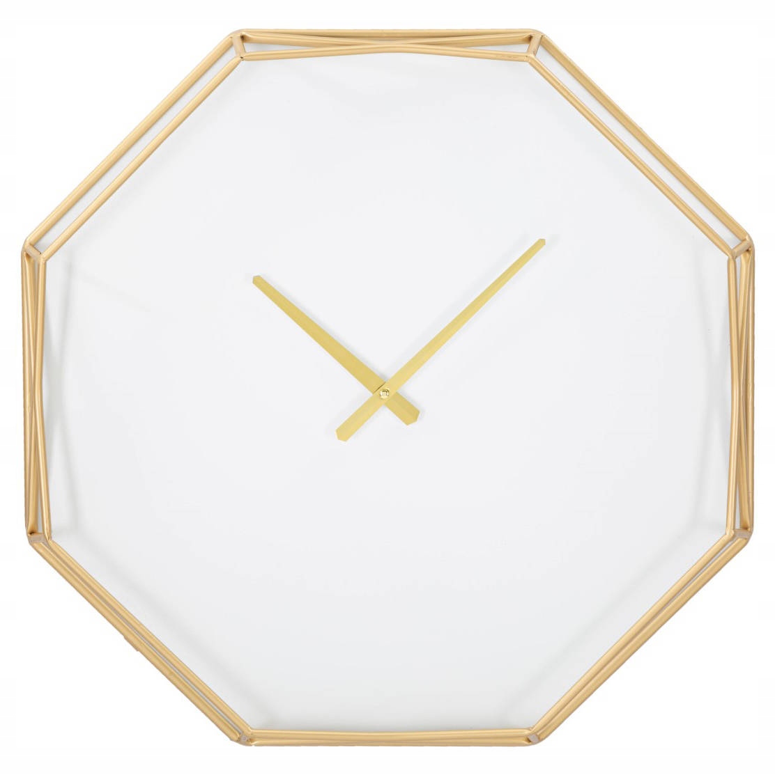 Osmiúhelníkový nástěnný hodinový stroj ve stylu glamour, Ø 56 cm