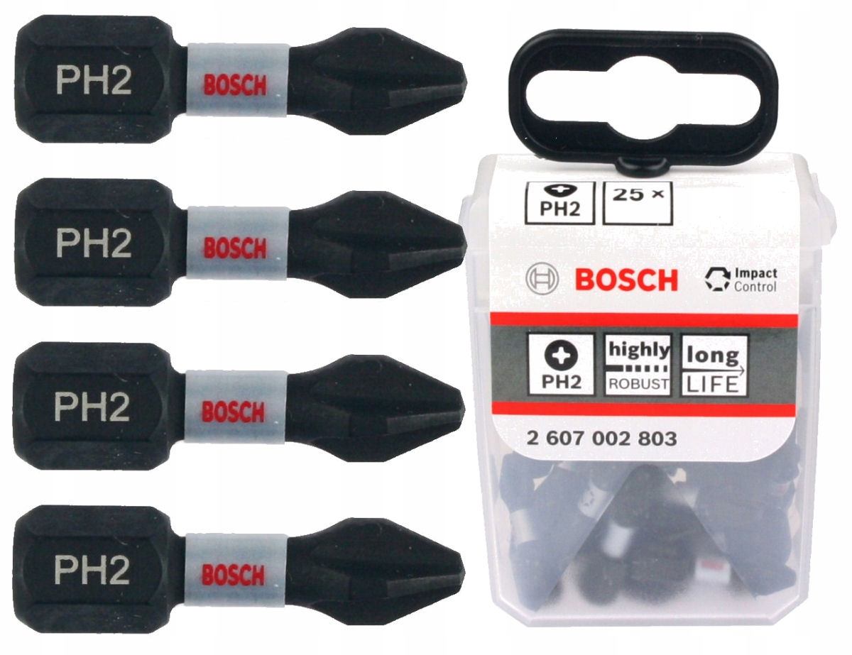 

Bit PH2 25mm Impact Control Bosch 25 sztuk