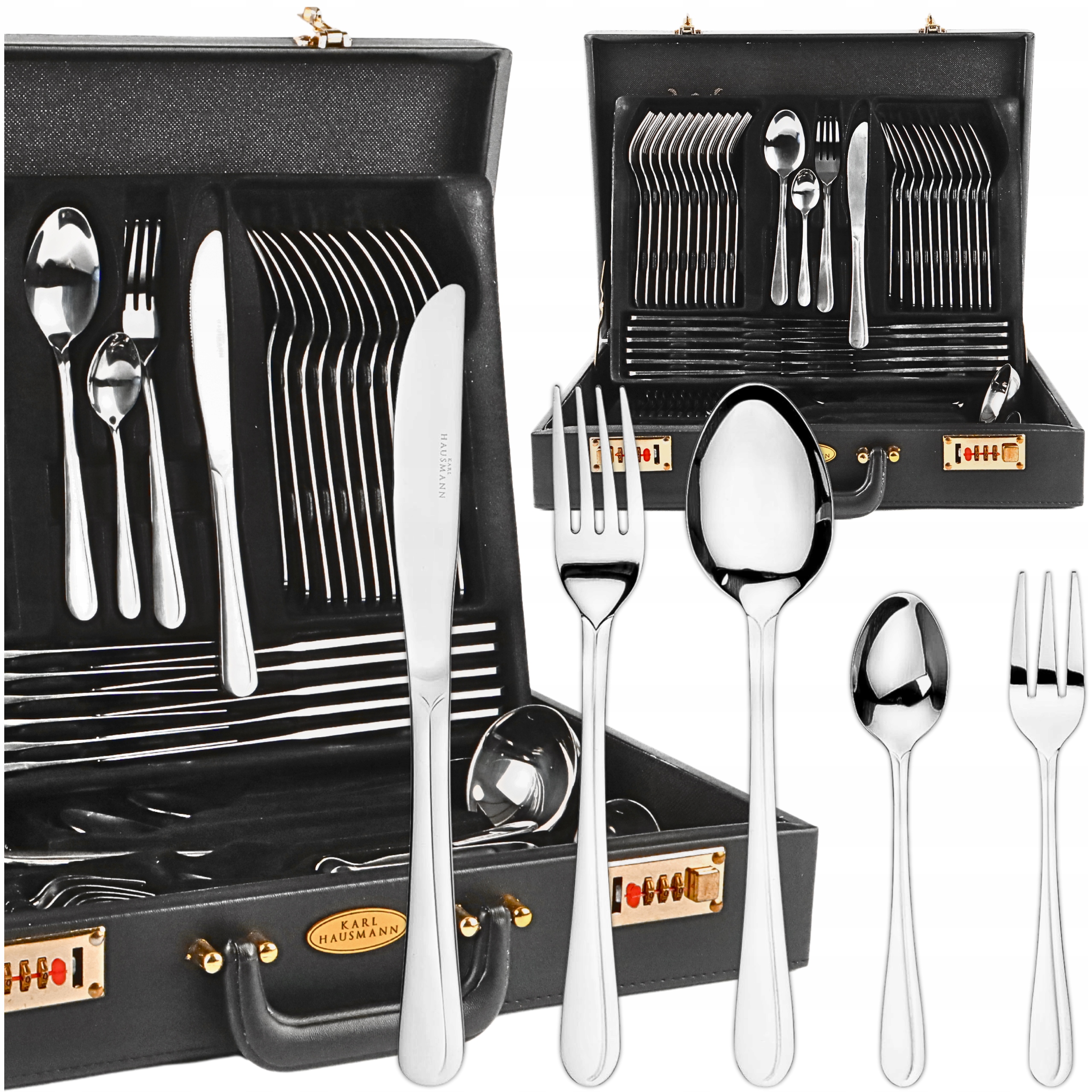 Sada Příborů Pro 12 Osob V Kufríku, 72 Dílná Organizér