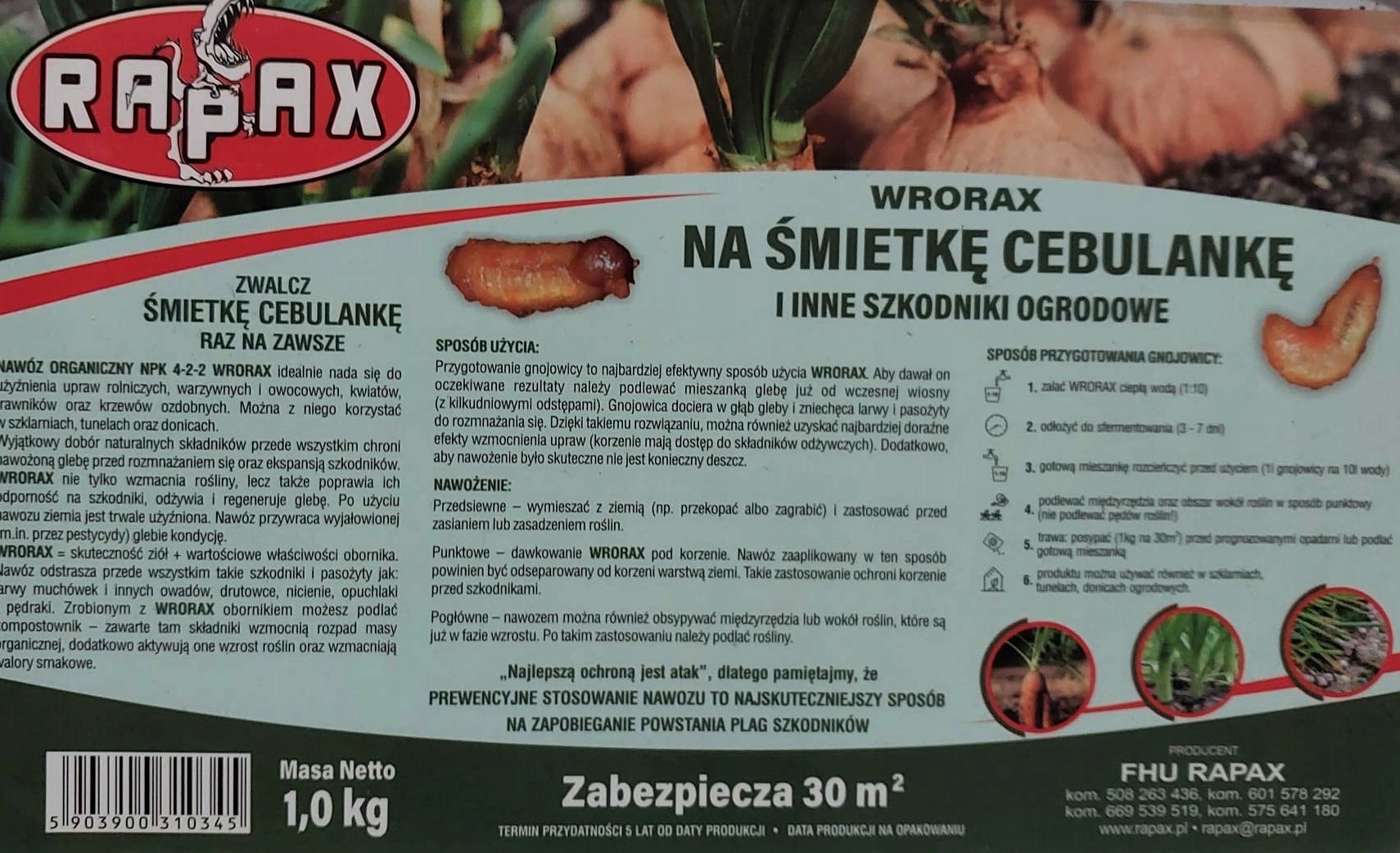 

Granulat Na Śmietkę Cebulankę 1KG Rapax
