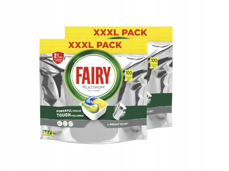 Levně Fairy Platinum Citronové Tobolky Do Myčky Nádobí 200 Ks Citronových Tablet