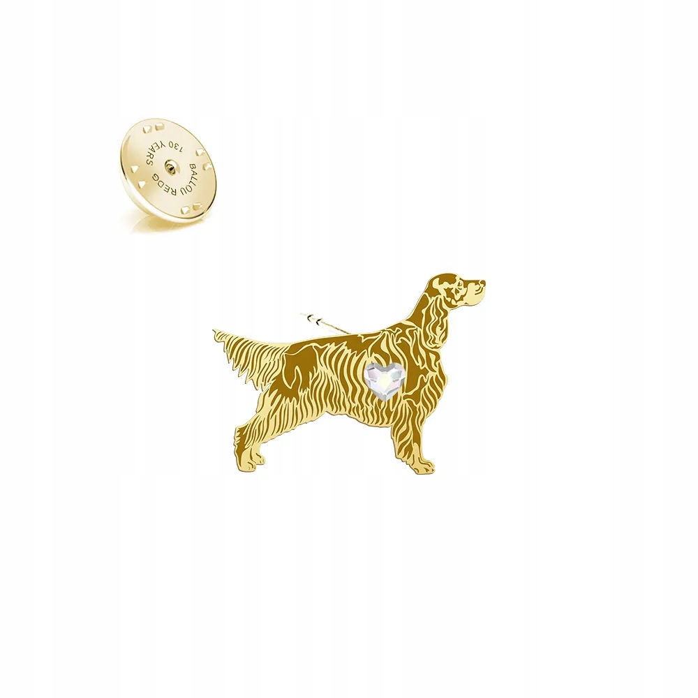 Odznak se psem Seter Skotský 925 Dárek Žena Dedikace Bonus