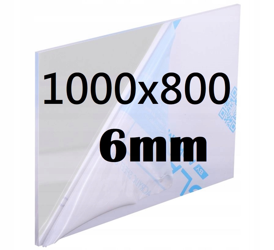 Plexi Plexi Plexi Plexa na míru 100 cm x 80 cm x 6 mm