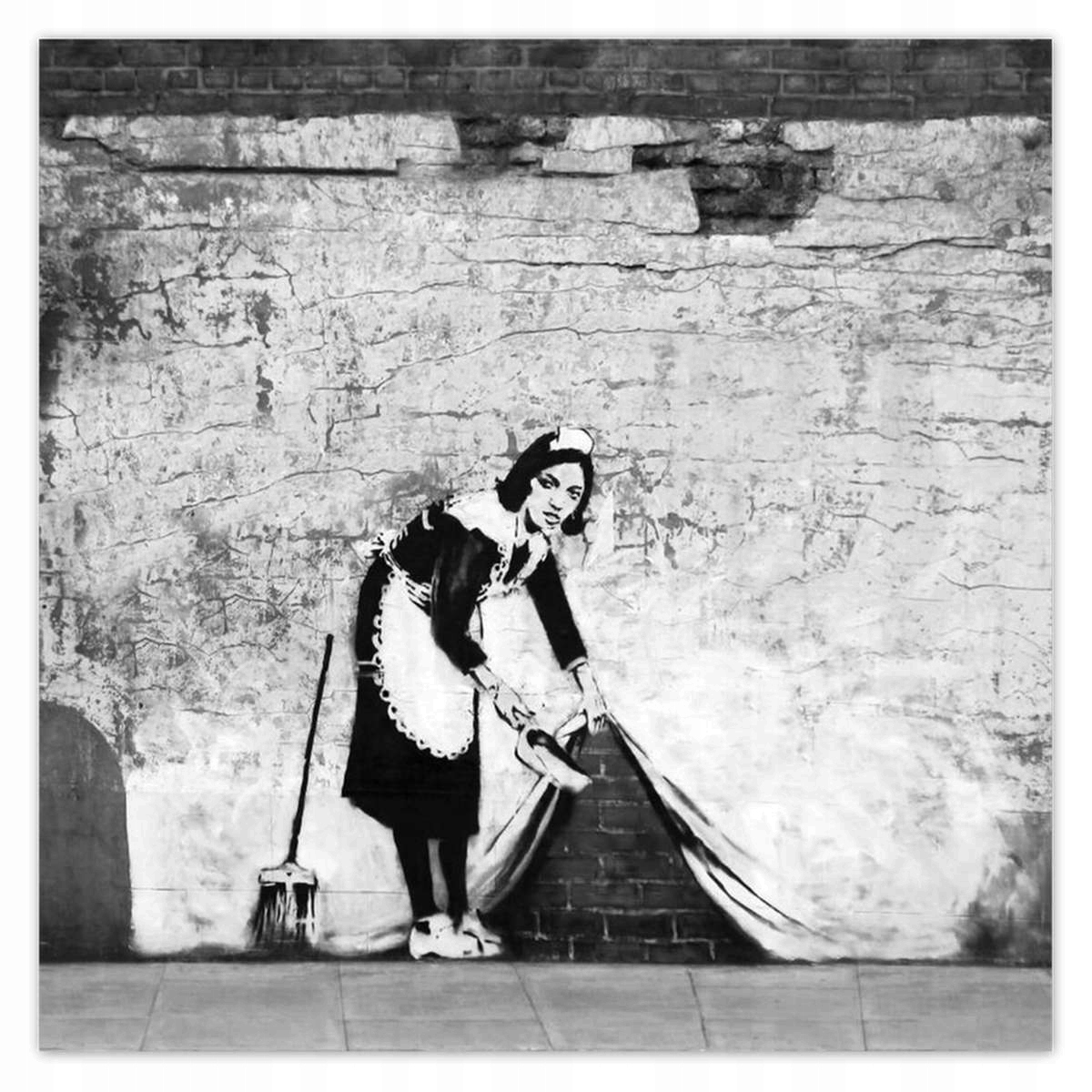 Fototapety 312x312 Banksy Pokojówka Grafiti