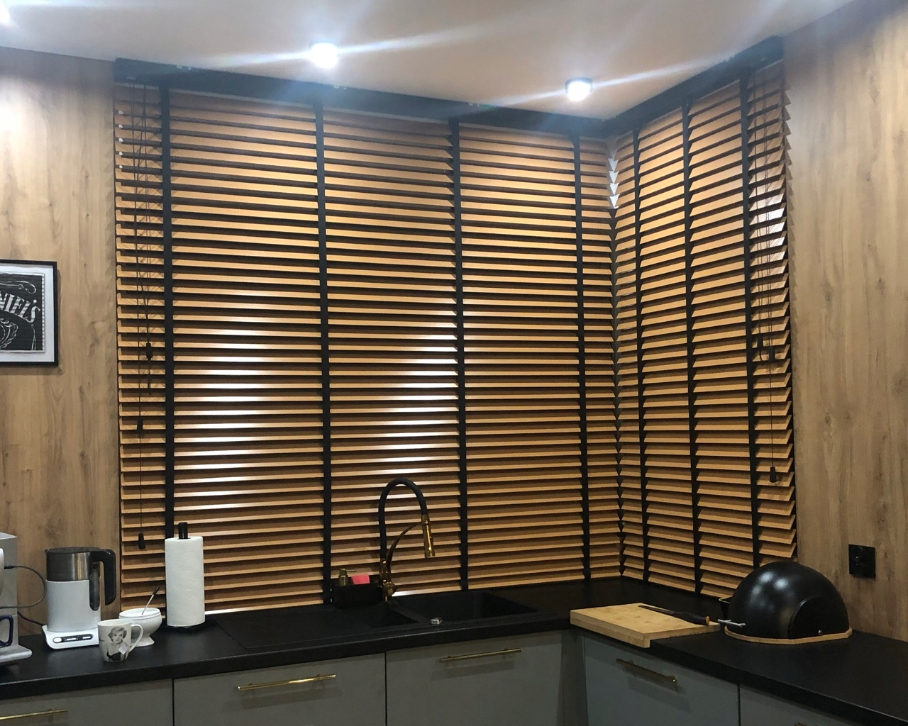 ŻALUZJE DREWNIANE POZIOME BAMBUSOWE 50MM NA WYMIAR Szerokość lameli 50 mm