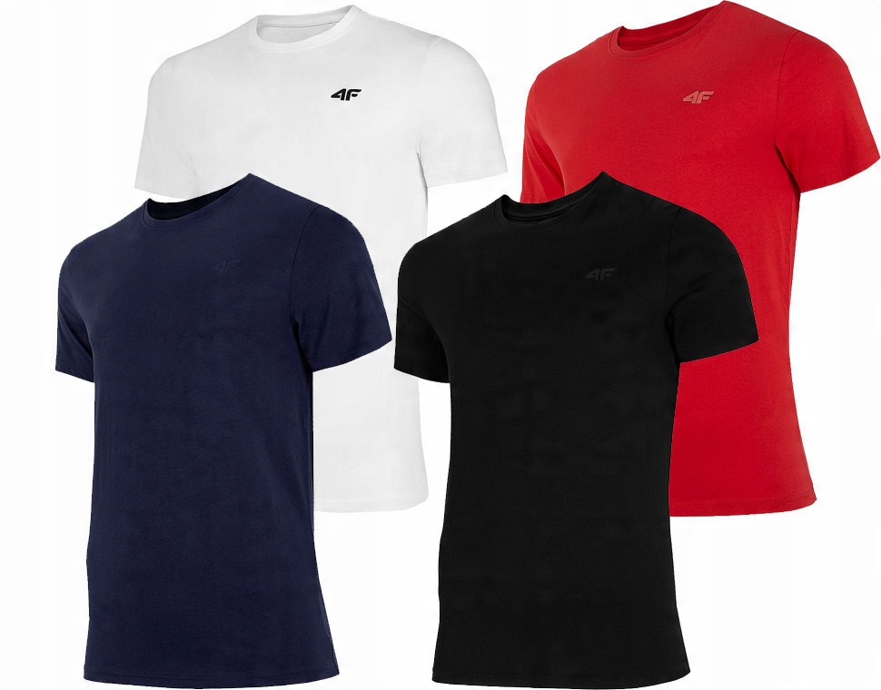 

Koszulka Męska 4F T-shirt Zestaw 4 Sztuk r.S