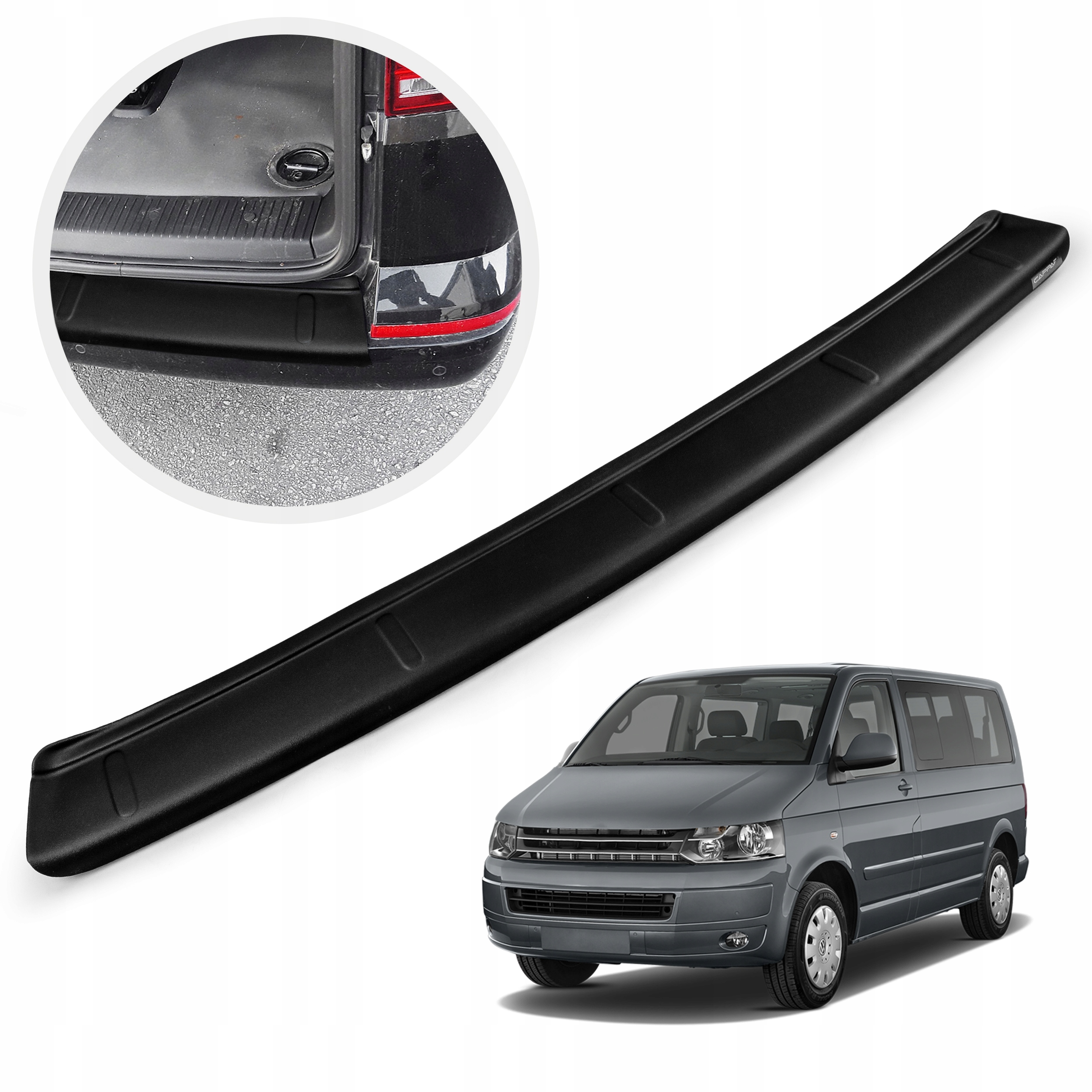 Kryt ochrannej lišty na zadný nárazník pre Vw Volkswagen T5 2003-2015