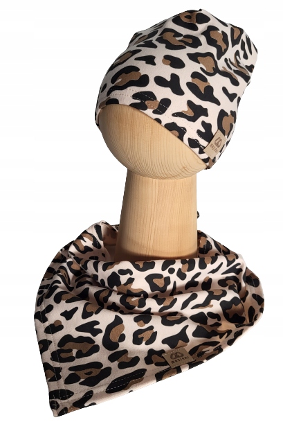 

Zestaw Czapka Chusta Panterka 52-55cm,