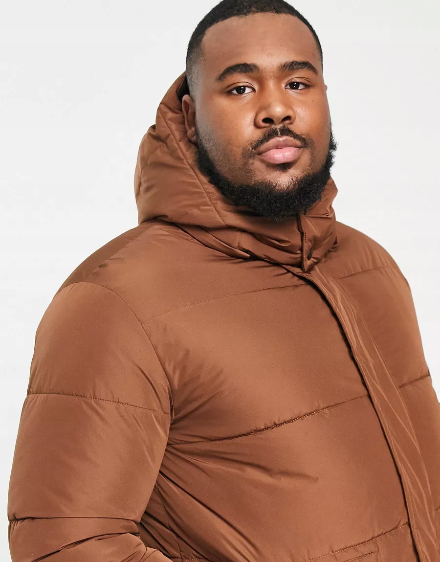 DEVILS ADVOCATE PŁASZCZ PLUS SIZE BRĄZOWY 4XL 1MWF Materiał dominujący poliester